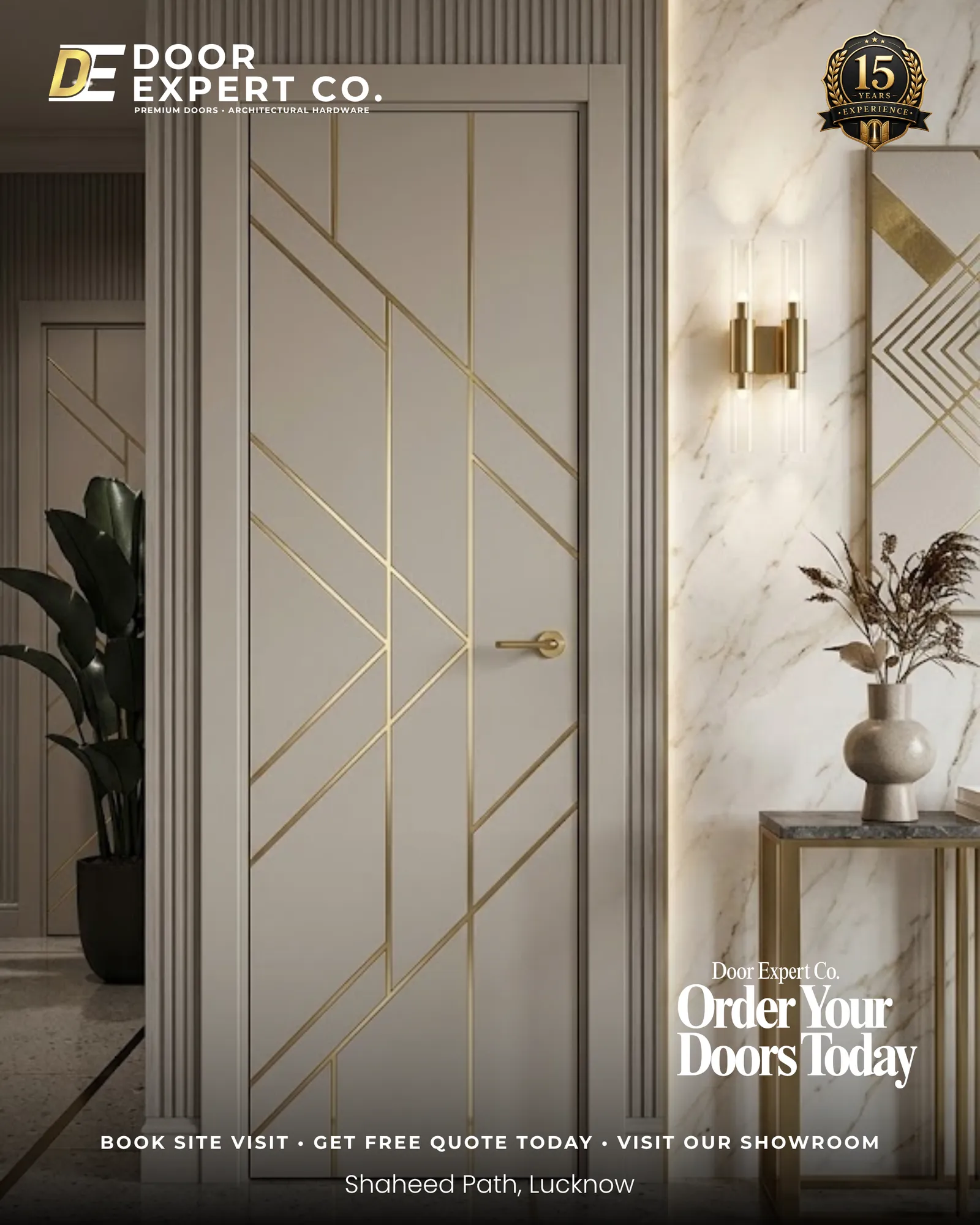 Louver Strip Designer Door supplied in Jaunpur by Door Expert Co, Lucknow