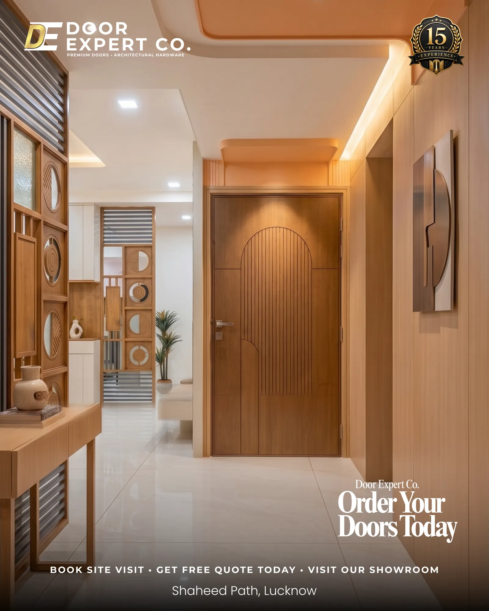 Laminated D-Groove Door supplied in Jaunpur by Door Expert Co, Lucknow