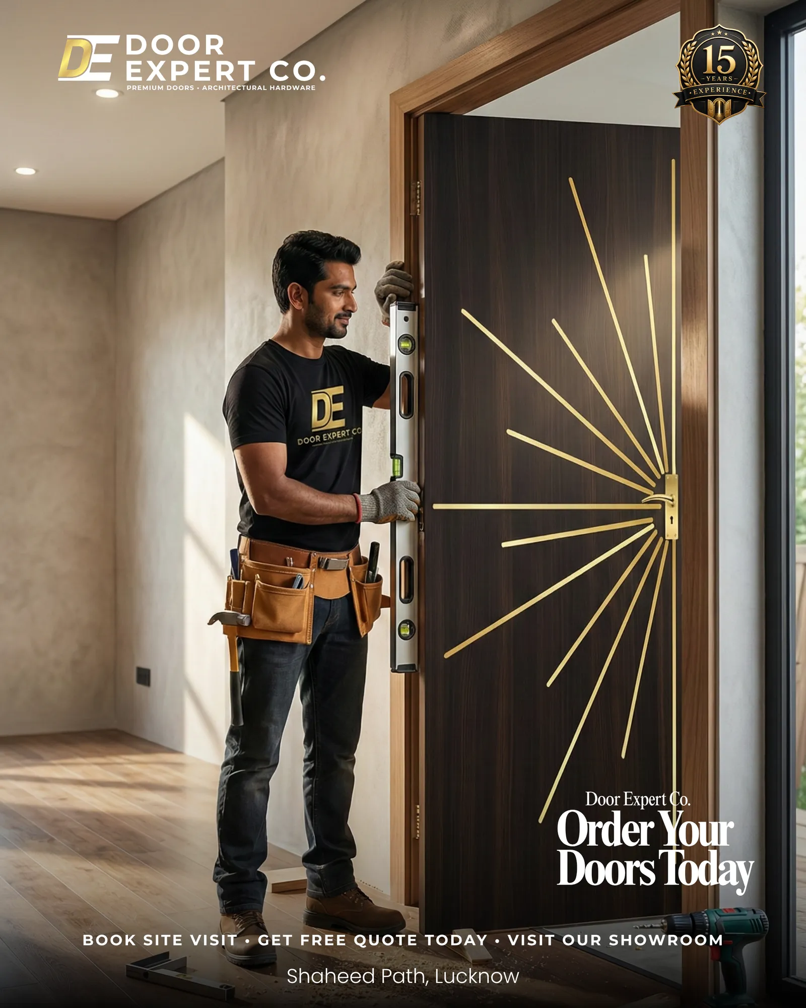 Modern Flush Designer Door supplied in Jaunpur by Door Expert Co, Lucknow