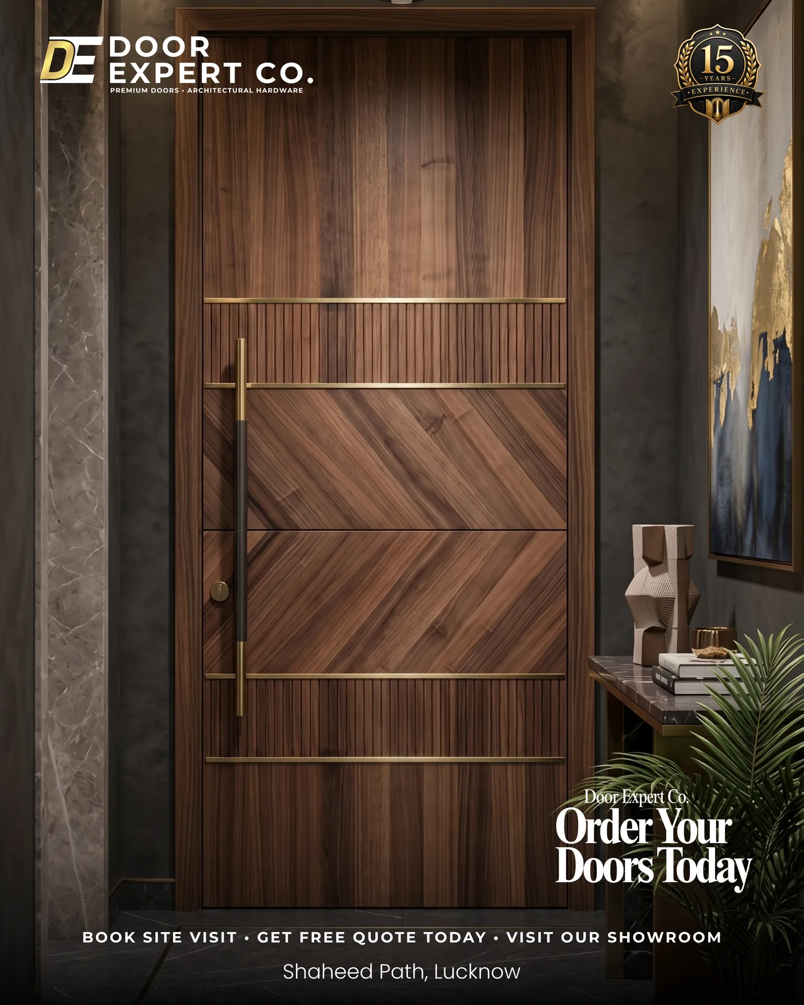 Minimal Panel Designer Door supplied in Jaunpur by Door Expert Co, Lucknow