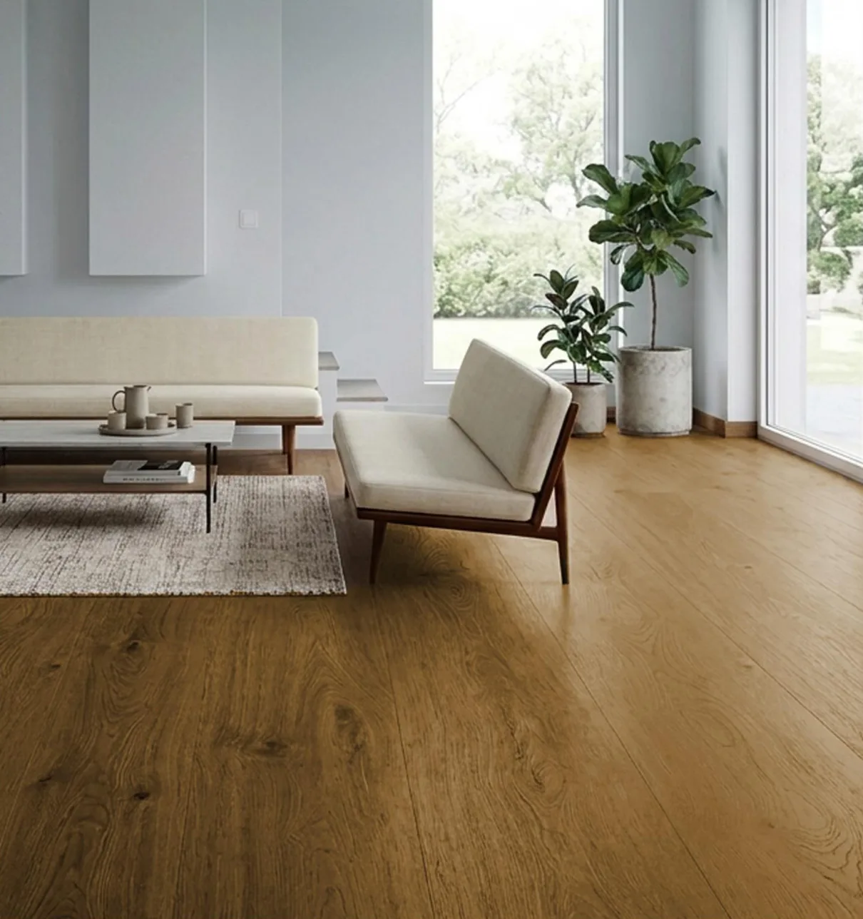 Admire Urban Oak wooden flooring in a room