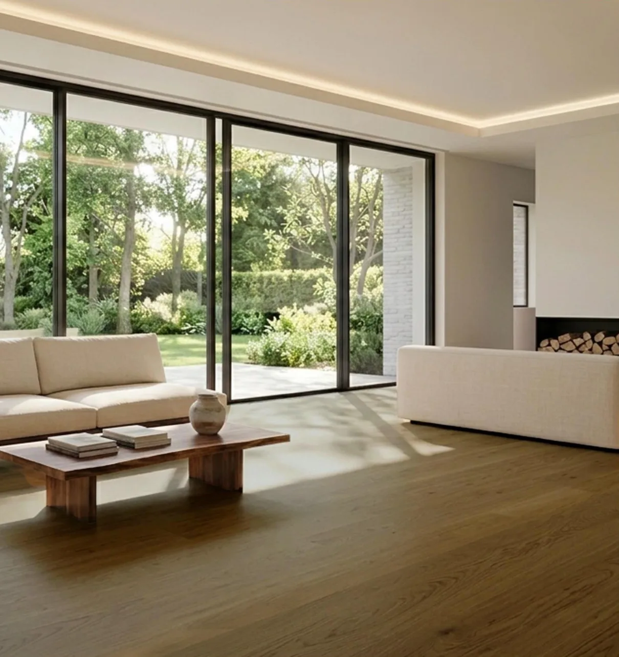 Admire Yorkshire Walnut wooden flooring in a room