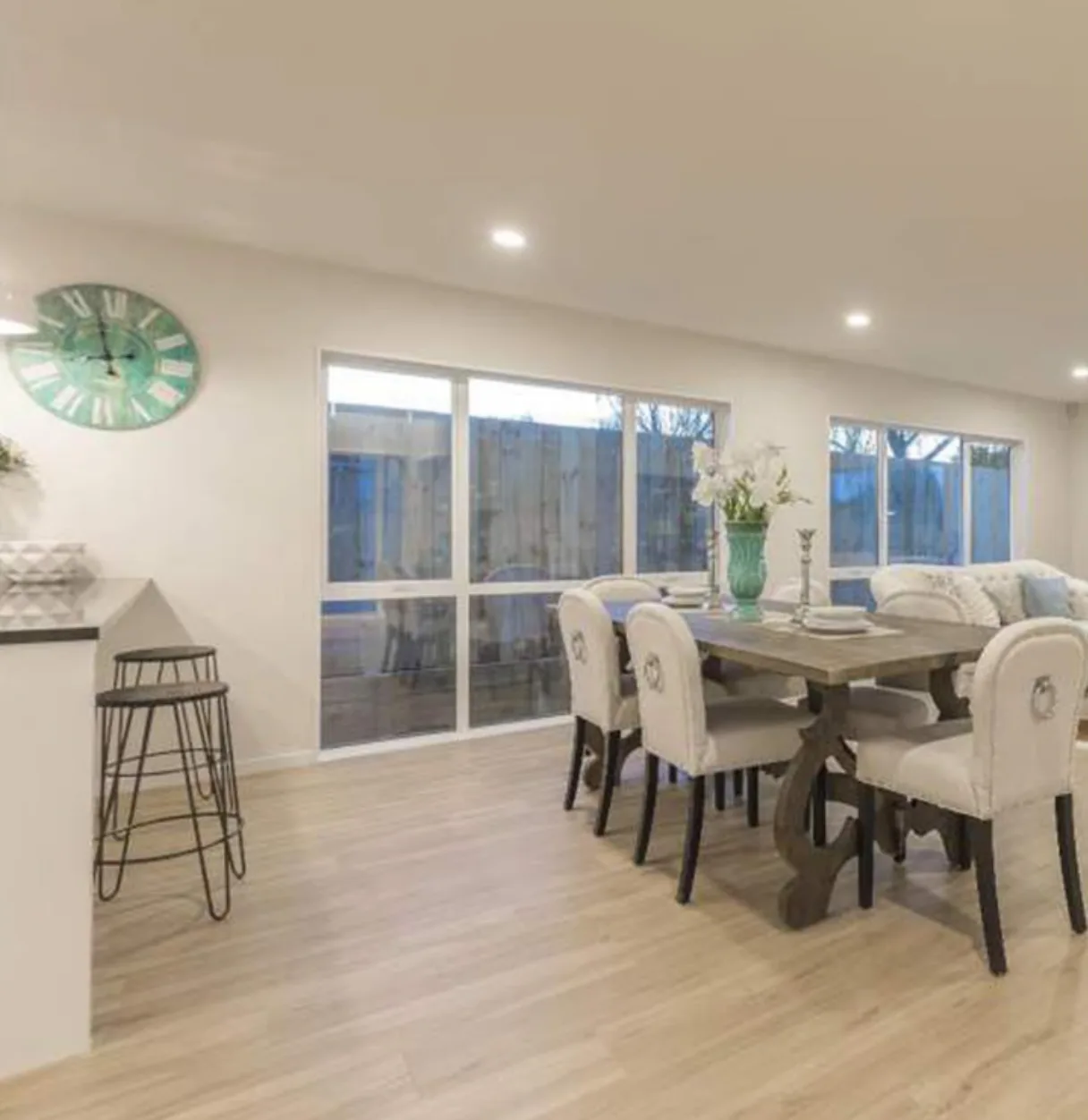 Comfywood Natural Oak laminate wooden flooring in a room