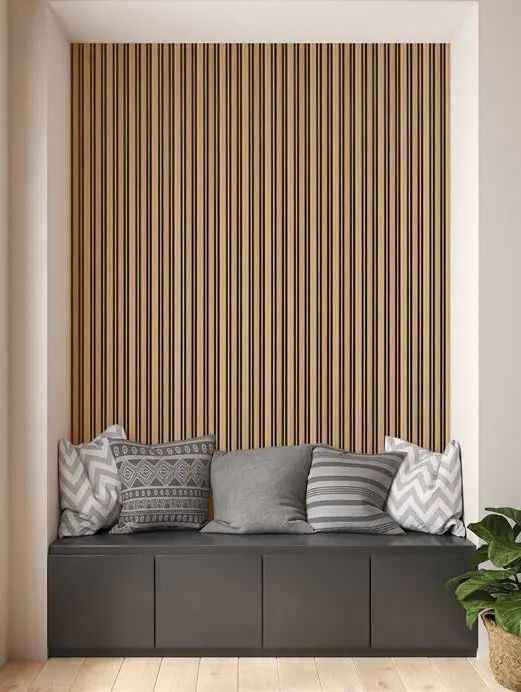 Woodrafter WRF-262 Light Wood Fluted Wall Panel by Eurolam