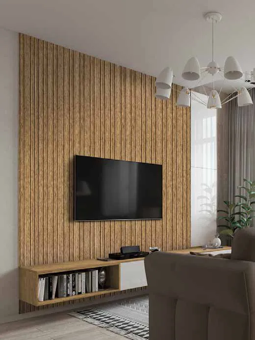 Woodrafter WRF-264 Light Wood Fluted Wall Panel by Eurolam