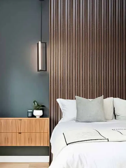 Woodrafter WRF-266 Dark Wood Fluted Wall Panel by Eurolam