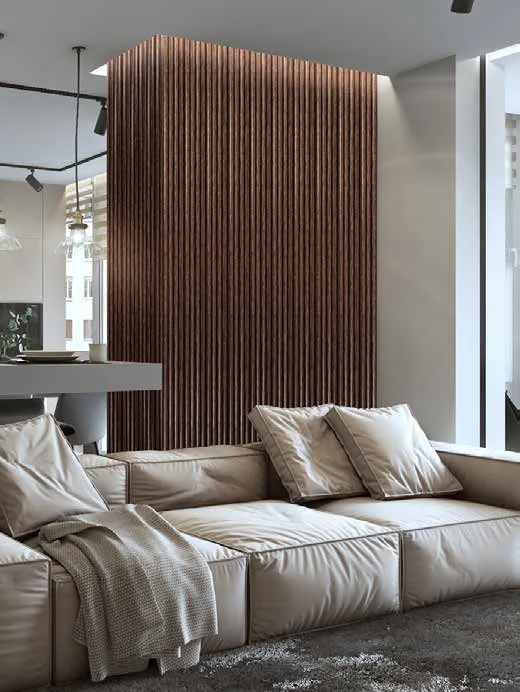 Woodrafter WRF-269 Dark Wood Fluted Wall Panel by Eurolam