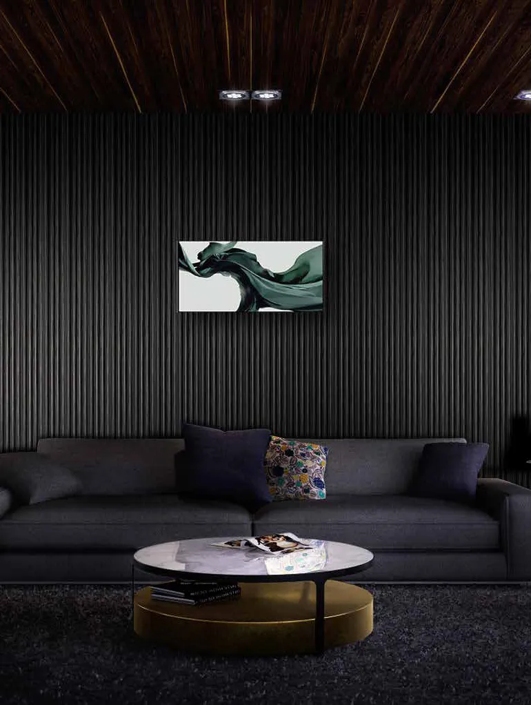 Woodrafter WRF-270 Dark Wood Fluted Wall Panel by Eurolam