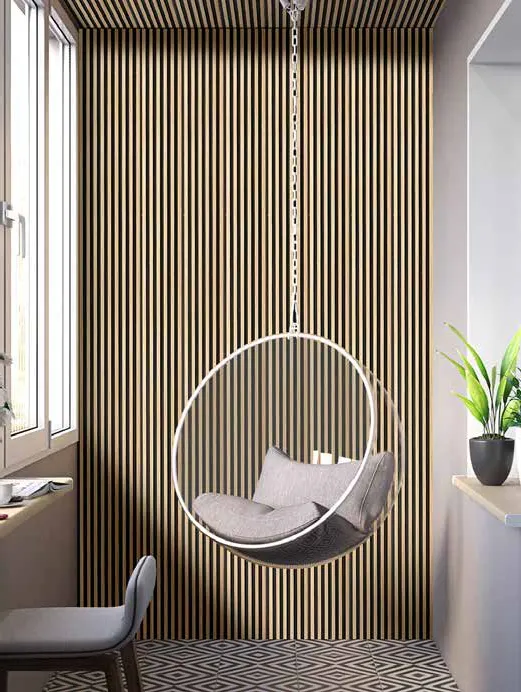 Woodrafter WRF-276 Light Wood Fluted Wall Panel by Eurolam