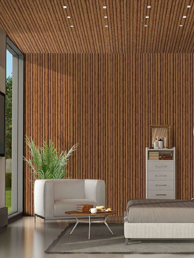 Woodrafter WRF-278 Light Wood Fluted Wall Panel by Eurolam