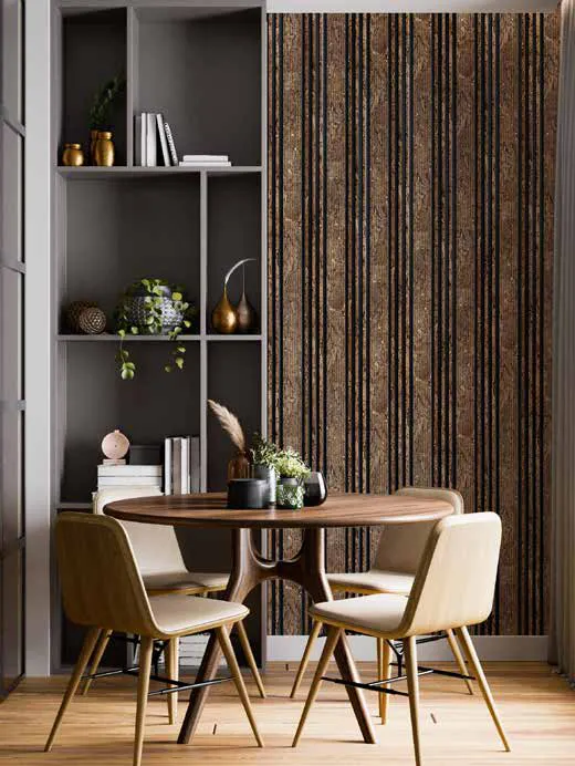 Woodrafter WRF-284 Dark Wood Fluted Wall Panel by Eurolam