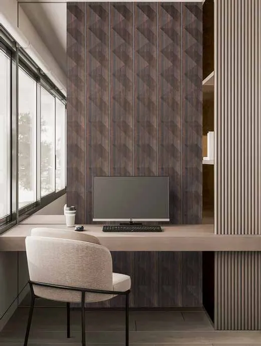 Woodrafter WRF-293 Metallic Fluted Wall Panel by Eurolam