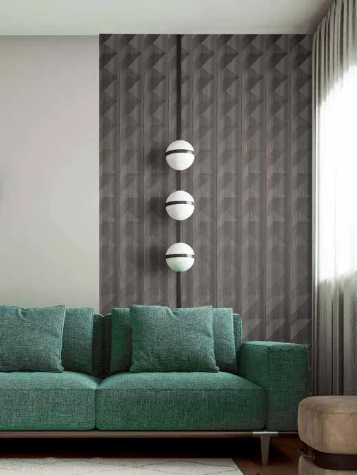 Woodrafter WRF-295 Metallic Fluted Wall Panel by Eurolam