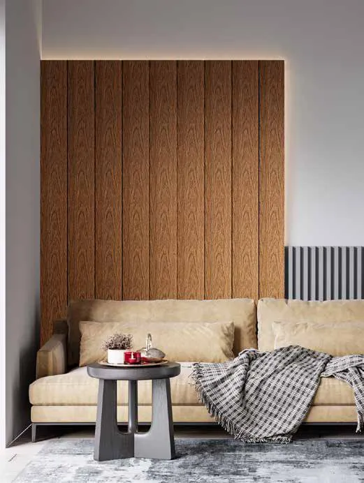 Woodrafter WRF-297 Light Wood Fluted Wall Panel by Eurolam