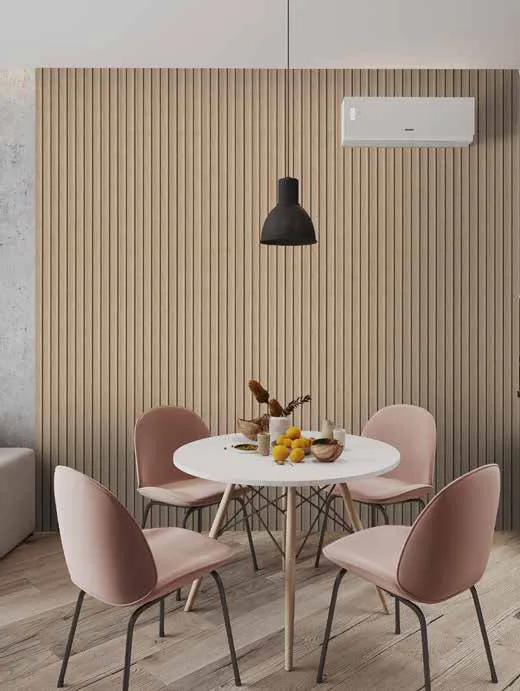 Woodrafter WRF-501 Light Wood Fluted Wall Panel by Eurolam