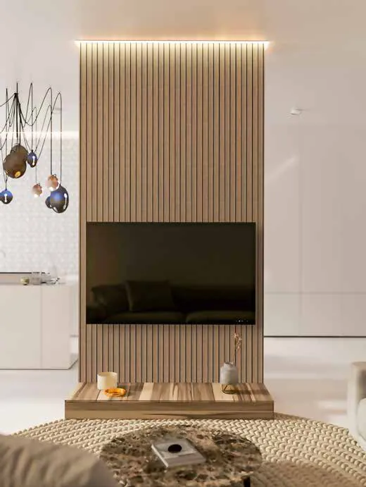 Woodrafter WRF-506 Metallic Fluted Wall Panel by Eurolam