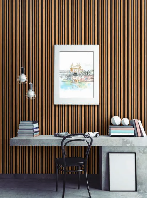 Woodrafter WRF-510 Metallic Fluted Wall Panel by Eurolam