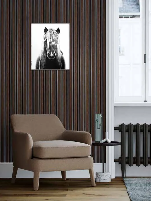 Woodrafter WRF-514 Dark Wood Fluted Wall Panel by Eurolam