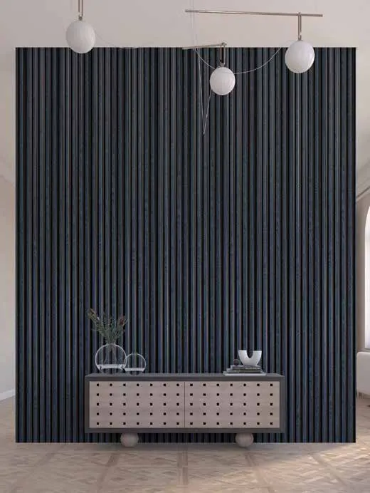 Woodrafter WRF-527 Dark Wood Fluted Wall Panel by Eurolam