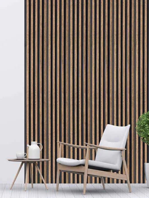 Woodrafter WRF-530 Light Wood Fluted Wall Panel by Eurolam