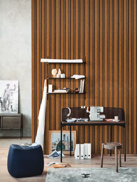 Woodrafter WRF-531 Metallic Fluted Wall Panel by Eurolam
