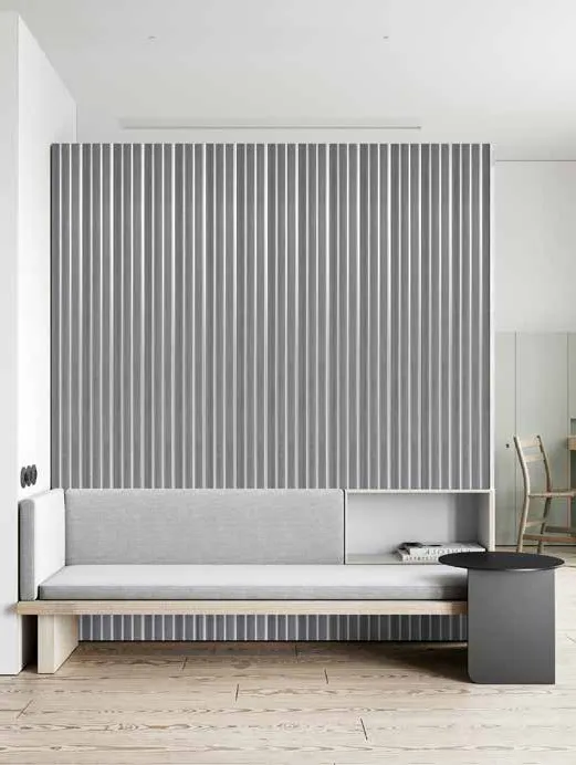 Woodrafter WRF-551 Leather Fluted Wall Panel by Eurolam