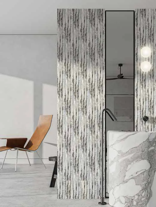Woodrafter WRF-557 Marble Fluted Wall Panel by Eurolam