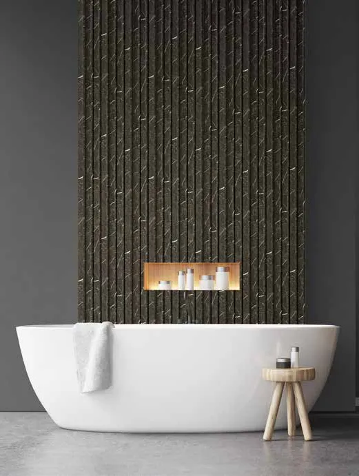 Woodrafter WRF-559 Marble Fluted Wall Panel by Eurolam