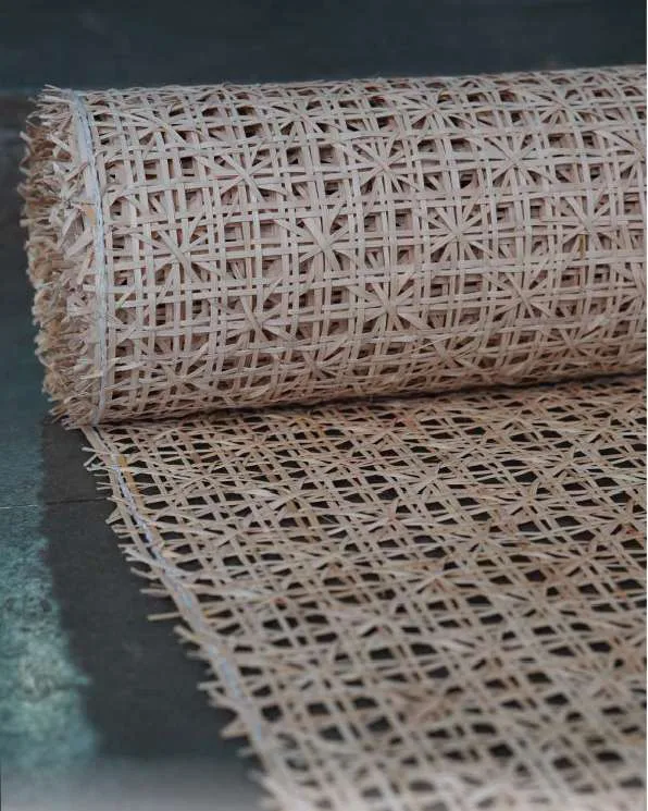 Flower Natural Dark Rattan Cane Webbing by Mystic Rattanex