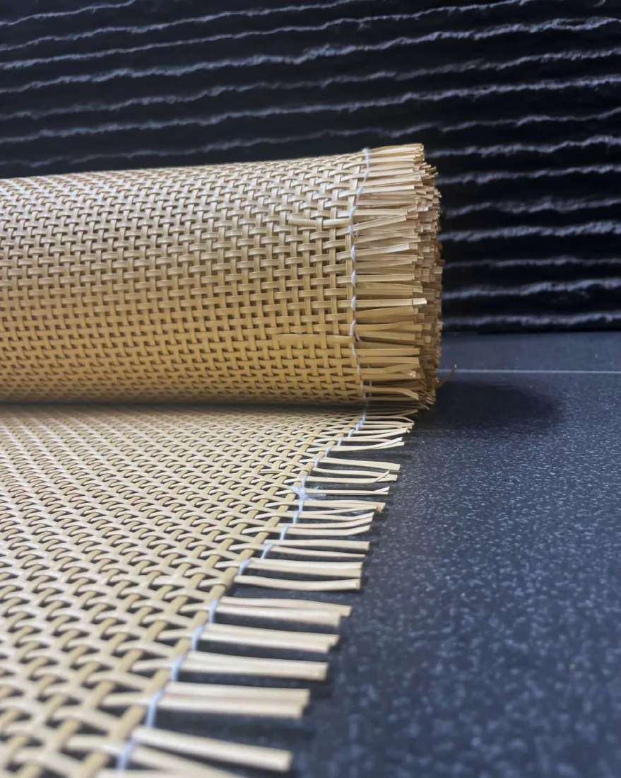 Square Yellow PVC Cane Webbing by Mystic Rattanex