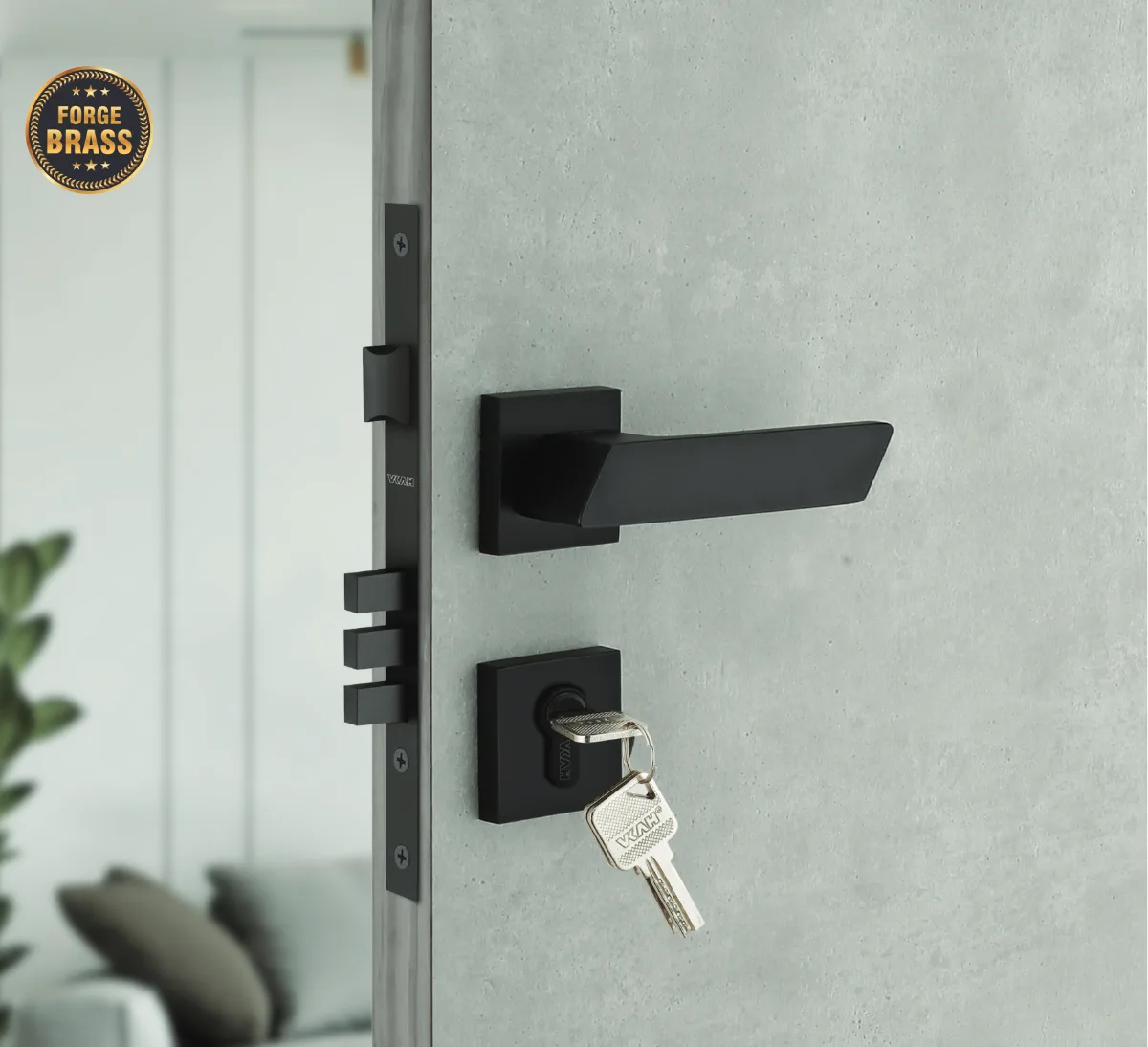 VKAH VBR 7001 Brass Mortise Door Handle