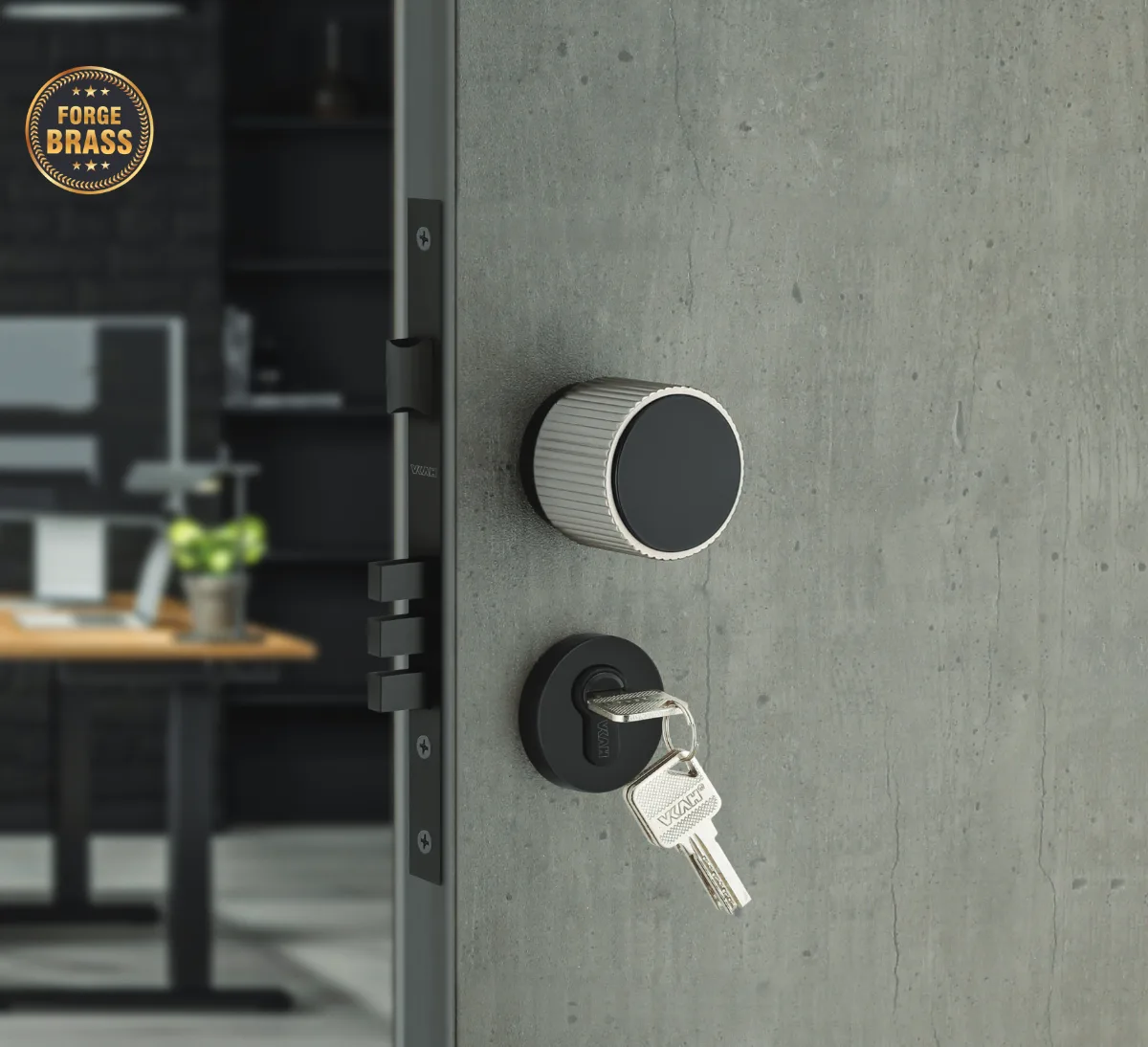 VKAH VBR 7009 Brass Mortise Door Knob