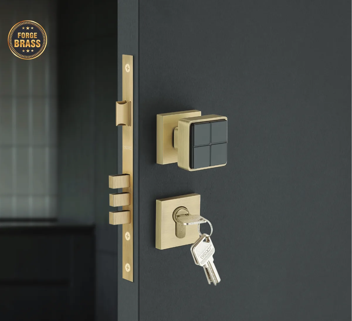 VKAH VBR 7010 Brass Mortise Door Knob